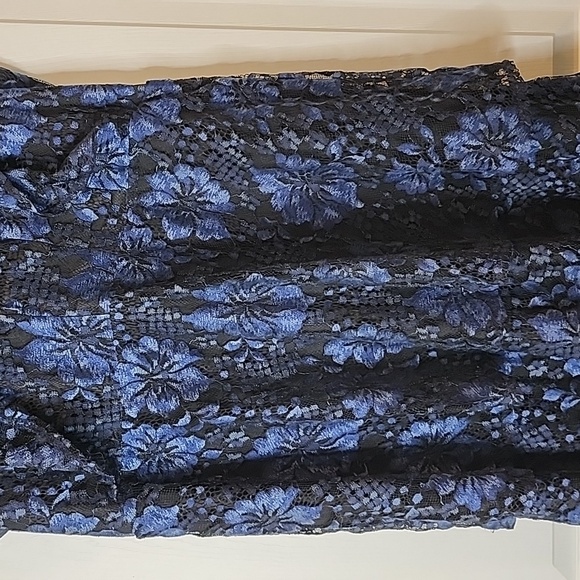 Lulus Molinetto Navy Blue Lace Ruffled Tiered Sleeveless Maxi Dress, Size XL - Picture 6 of 13